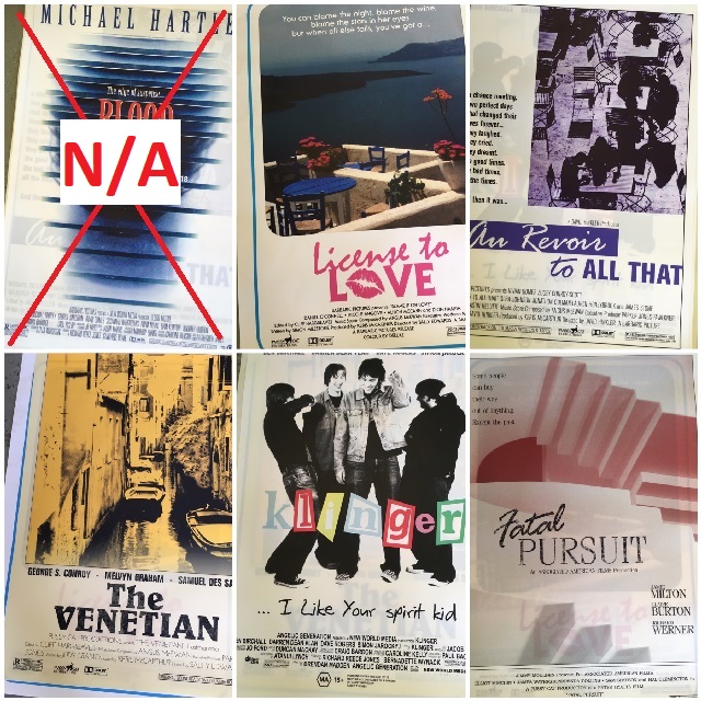 POSTER, Translucent Movie Lightbox Posters Assorted